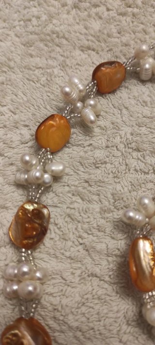 Set gargantilla y pulsera madreperlas y perlas rio