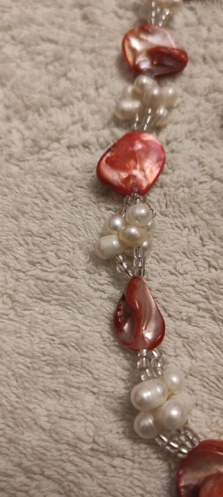 Set gargantilla y pulsera madreperlas y perlas rio