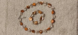 Set gargantilla y pulsera madreperlas y perlas rio