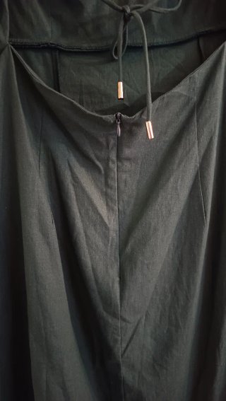 Vestido midi verde tirantes de zara