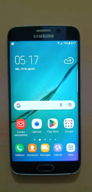 Samsung S6 Edge Negro/Plateado