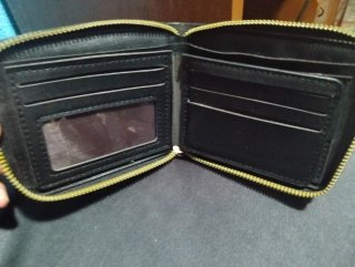 Monedero Tarjetero Negro Unisex