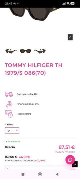 Occhiali da sole Tommy Hilfiger Donna TH 1979/S Tartaruga