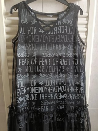 Vestito bambina Sarabanda nero con stelle