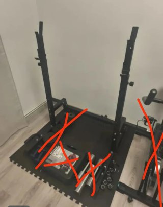 Stazione pesi per allenamento