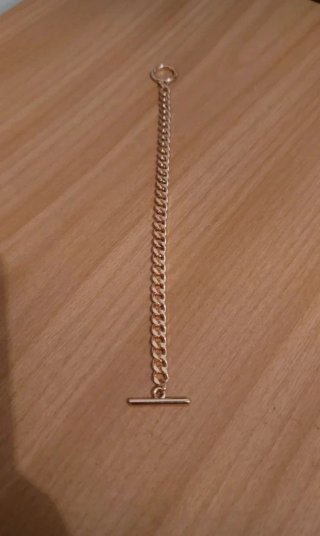 Pulsera dorada eslabones cubanos