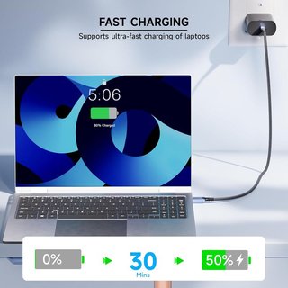 BAWIOFIAU USB‑C a USB-C M-M 40Gbps 240W 8K 2M