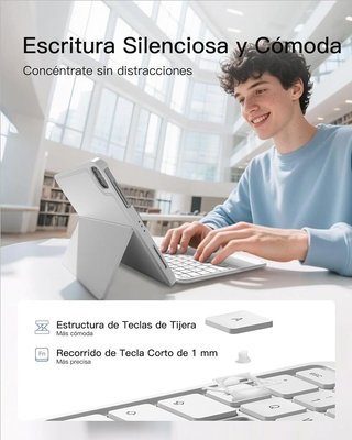 INATECK KB04122-RGB Tastiera iPad 11 10.9 BIANCO