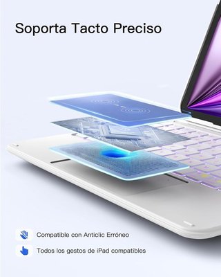 INATECK KB04122-RGB Tastiera iPad 11 10.9 BIANCO