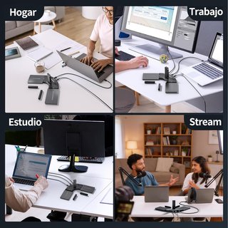 ALXUM Adaptador 3‑en‑1 NVMe 2 SATA USB‑C 10Gbps