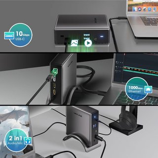 WAVLINK WL-UMD29 Pro Station Triple Display PD140W