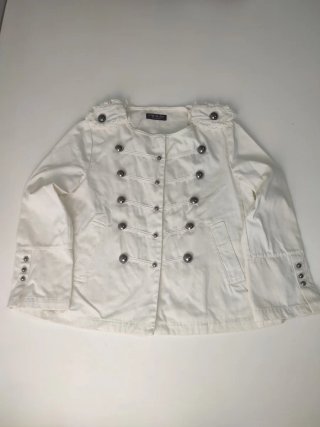Chaqueta militar Twinset Simona Barbieri blanca