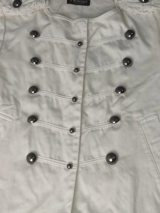 Chaqueta militar Twinset Simona Barbieri blanca