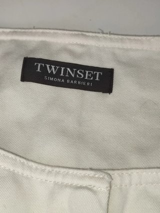Chaqueta militar Twinset Simona Barbieri blanca