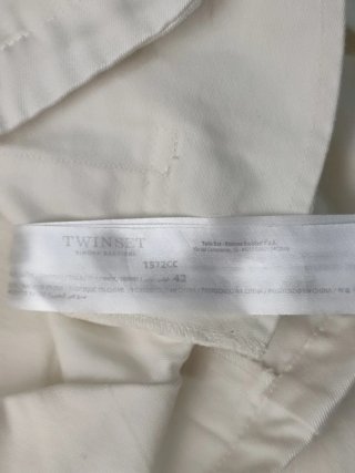 Chaqueta militar Twinset Simona Barbieri blanca