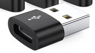DOS ADAPTADORES USB TIPO C (hembra) a USB (macho)