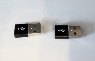 DOS ADAPTADORES USB TIPO C (hembra) a USB (macho)