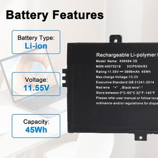 Acxilexy batería 11.55V 45Wh Medion 456484‑3S