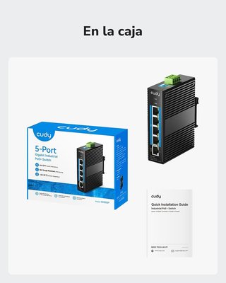 CUDY IG1005P Switch Industrial 5 Puertos PoE