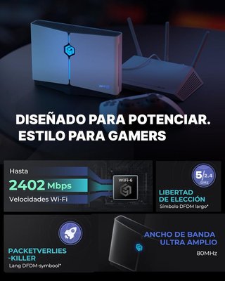 HYPEREV AX3000 Router juegos WiFi6 Game Booster