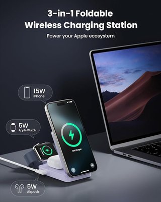 NKVND Estación de Carga inalámbrica 3 en 1 magSafe