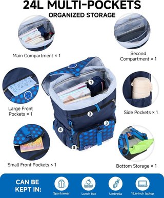 AMYTHE mochila ergonómica 24L fútbol primaria