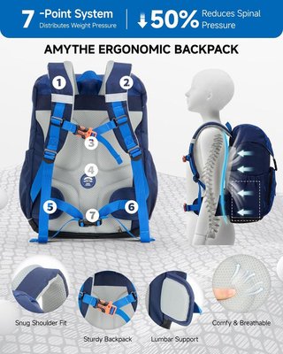 AMYTHE mochila ergonómica 24L fútbol primaria
