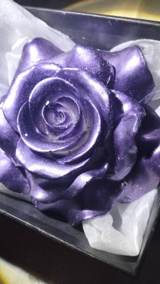 Candela Viola Metallizzata Glitter Nuova