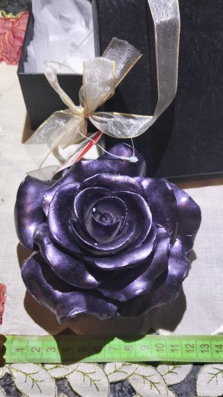 Candela Viola Metallizzata Glitter Nuova