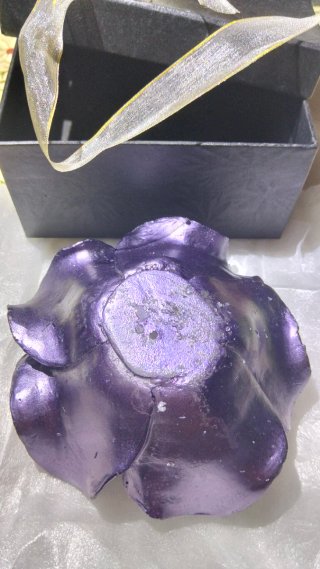Candela Viola Metallizzata Glitter Nuova