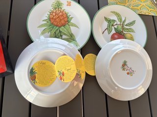 Set 4 piatti frutta Frutta del mio Paese   RD
