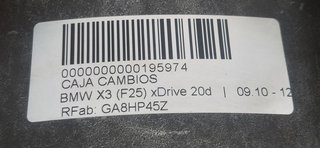 CAJA CAMBIOS BMW X3 (F25) xDrive 20d