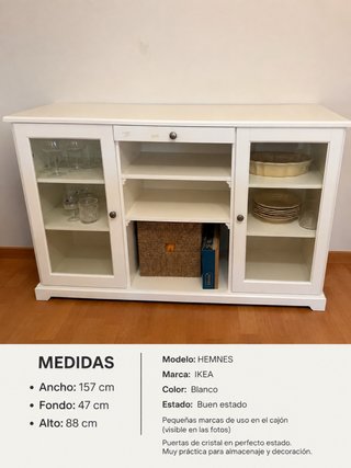 Consola HEMNES IKEA Blanca