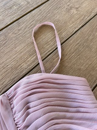 Mini abito rosa da cerimonia corpetto plissettato