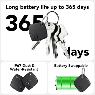 Air Tag Smart Tracker 4 Pack, Localizzatore Compatibile con Apple Buscar (Solo iOS)