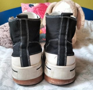 Zapatillas plataforma NYC negras y blancas