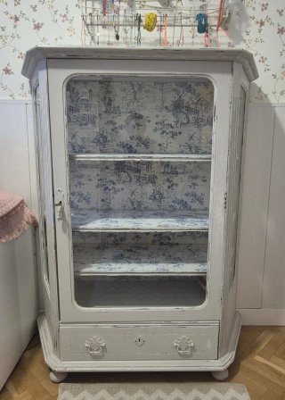 Vitrina Provenzal restaurada Toile de Jo