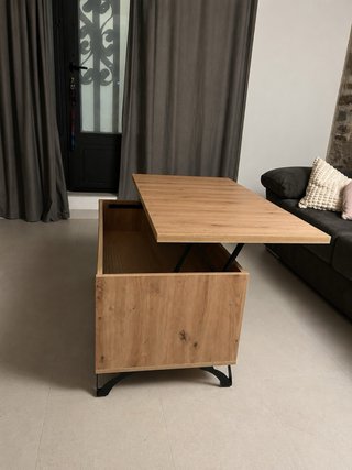 Mesa de centro elevable madera