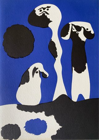 Litografía Miró 1958