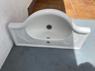 Mueble de baño madera 80cm con lavabo y espejo