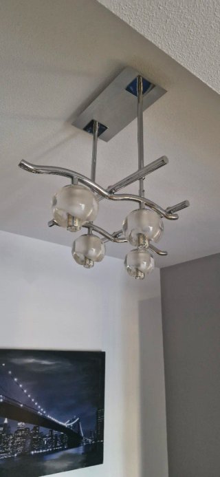 Lámpara de techo moderna cristal y metal
