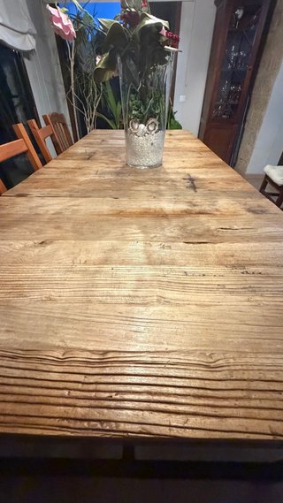 Mesa comedor madera diseño 10 pax(regalo 10 sillas