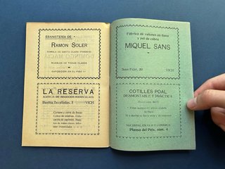 Programa Festa Major Vic 1918