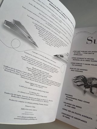 Libro: El Libro de los aviones de papel para niños
