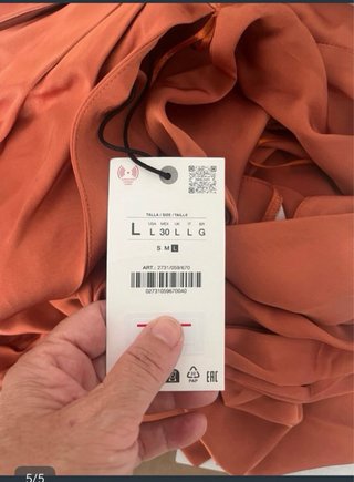 Vestido túnica satén Zara Talla  L