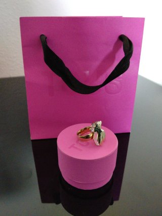 Anillo Tous Dorado y Rosa