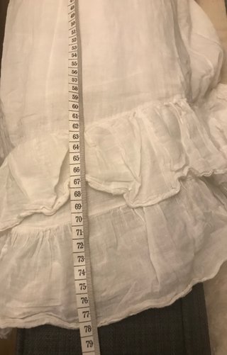 Vestido blanco boho volantes talla única
