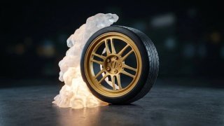 Llanta RE30 Dorada JDM con Base Iluminada