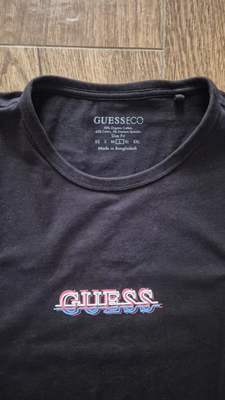 T-shirt Guess slim fit nera