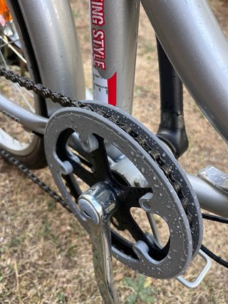 Bicicleta plegable plateada